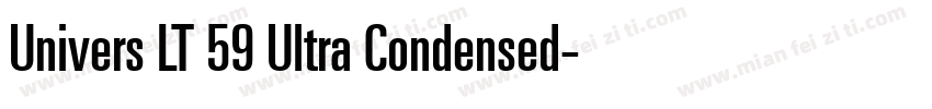 Univers LT 59 Ultra Condensed字体转换